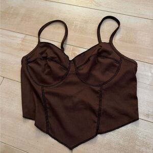 Brown crop top